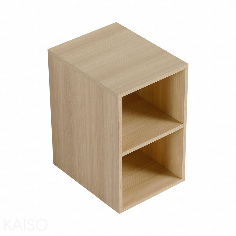 Petite étagère de rangement murale 12 po, contreplaqué, chêne blanc américain, Marron clair