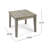 Grey Wood Side Table, Minimalist Transitional Look, 20" W X D 16.11" H, 30lbs Max Load Outdoor 20x20x16.11, Capacity