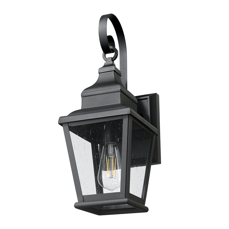 Raphael 19.25 inch Sand Black 1 Light Outdoor Wall Light, 19.25