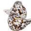 Ensemble de figurine d'oiseau en verre Glam Decor Home & Office Accent 5 po et 4 po ivoire, doré et brun.