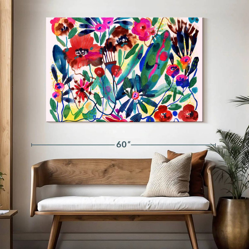 Jardin sauvage vibrant, H 34 po x l 51 po