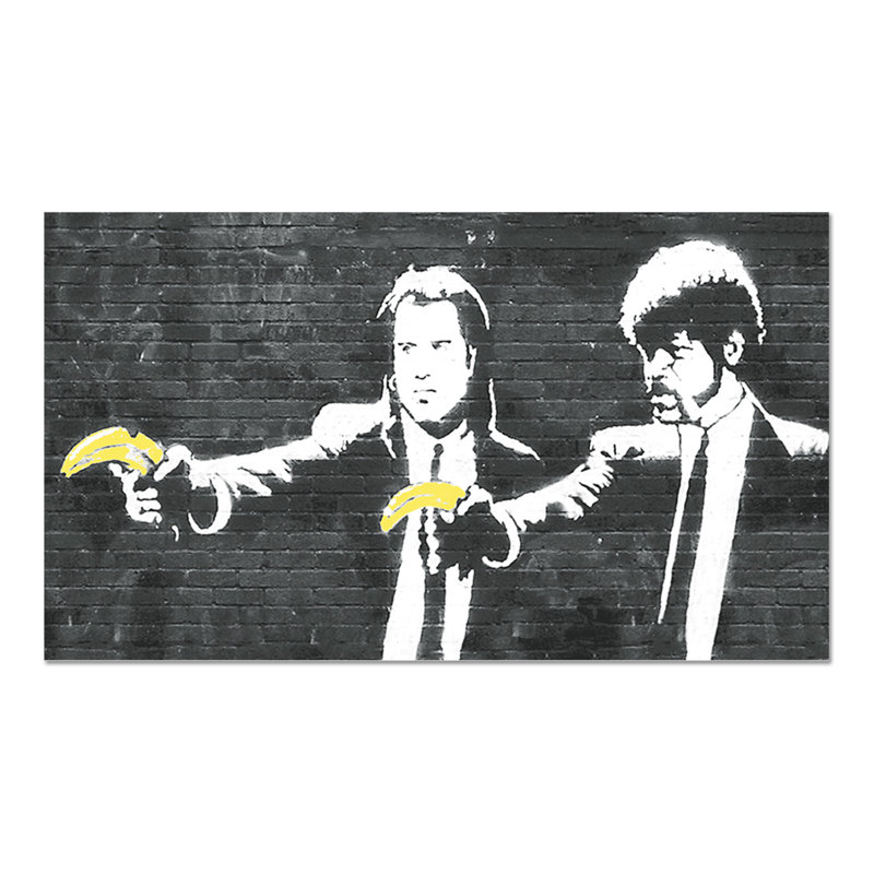 Jhon Travolta con Banana by Banksy - Rectangle Print, 60cm H x 100cm W