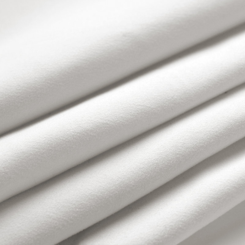Rideau de douche simple en tissu hydrofuge, blanc