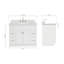Meuble-lavabo sur pied simple 42 po avec plateau en quartz Hamlet-94003710