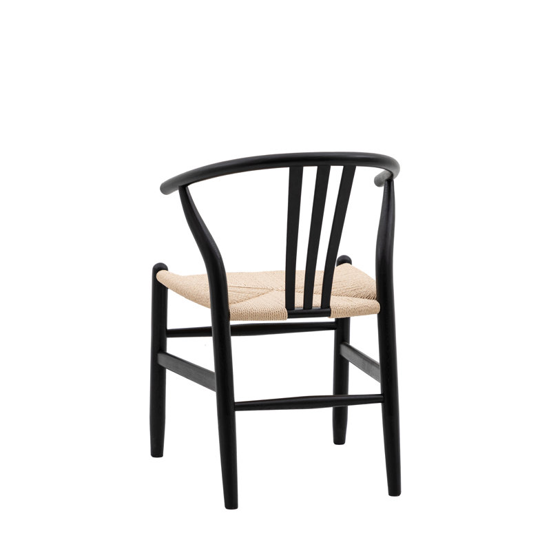 Pratt Solid Wood Dining Chair, Black