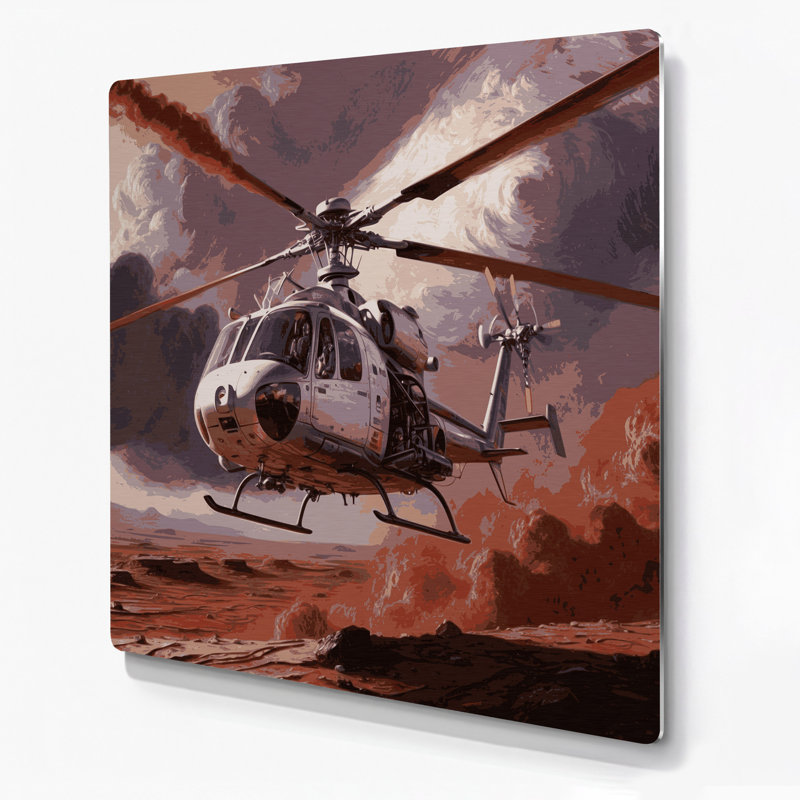Art mural héliporté Space Mars, H 192 po x l 192 po x P 0,05 po