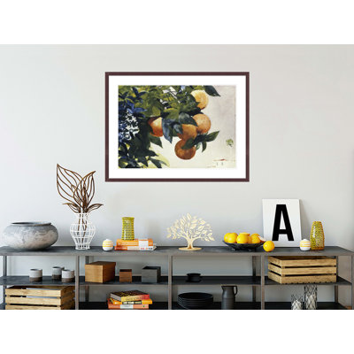 «Oranges on a Branch» par Winslow Homer, impression giclée encadrée