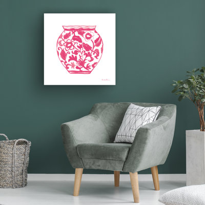 Art sur toile «Chinoiserie I Pink» par Farida Zaman