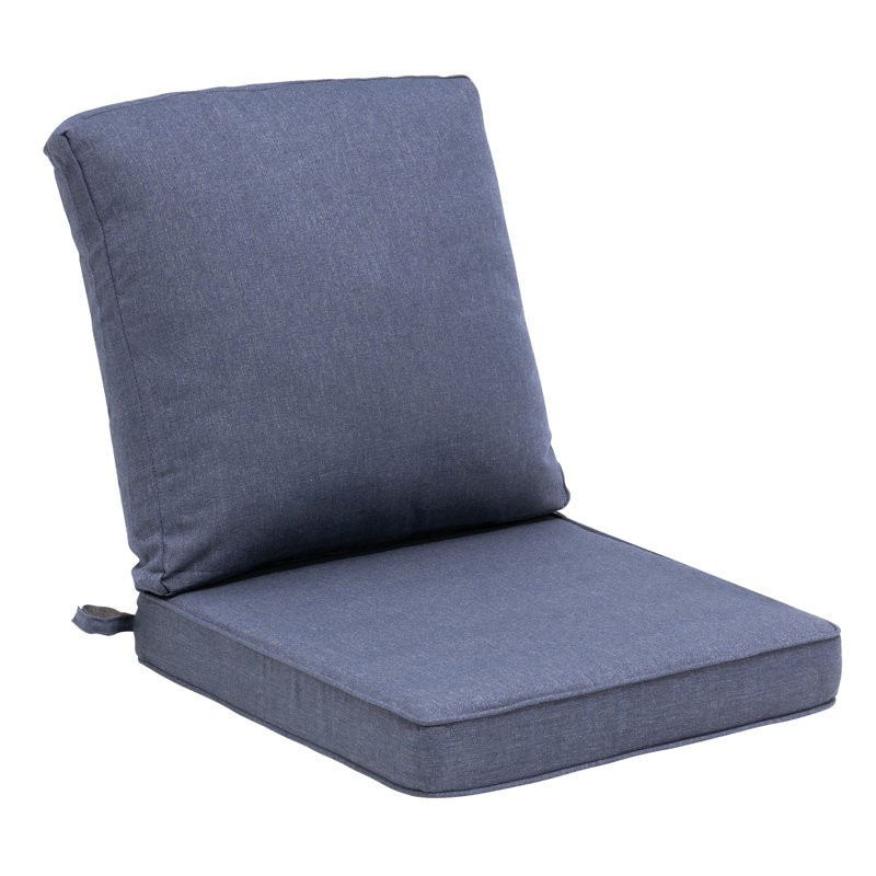 21'' W X 22'' D X 3.5'' H Outdoor Seat / Back Cushion Set, 1, Sky Blue