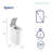 Ninestars Automatic Mothion Sensor ABS Slim Trash Can Combo set for Bathroom, 1.8Gal 7L each, 2 pack, White, DZT-7-2B