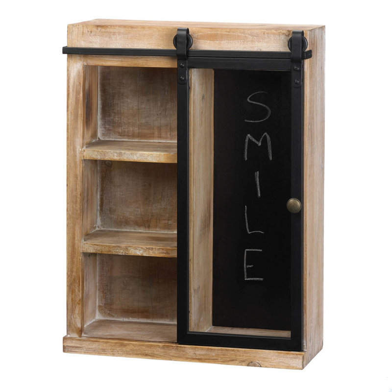 Tablette murale avec porte en verre