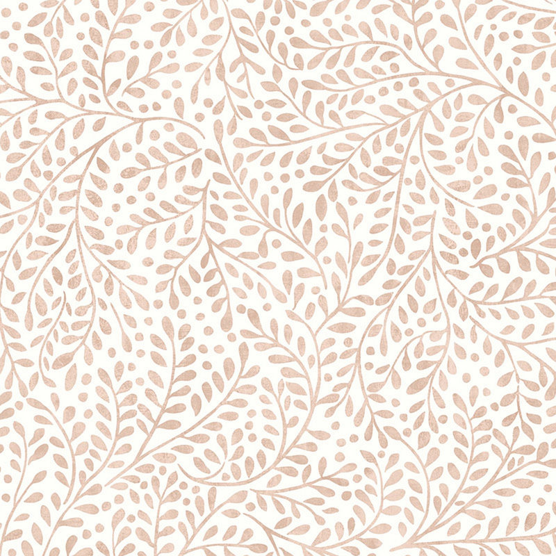 Joules Willow Leaf Duck Egg Wallpaper, Pink