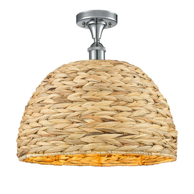 Ariol Rattan Semi Flush Mount