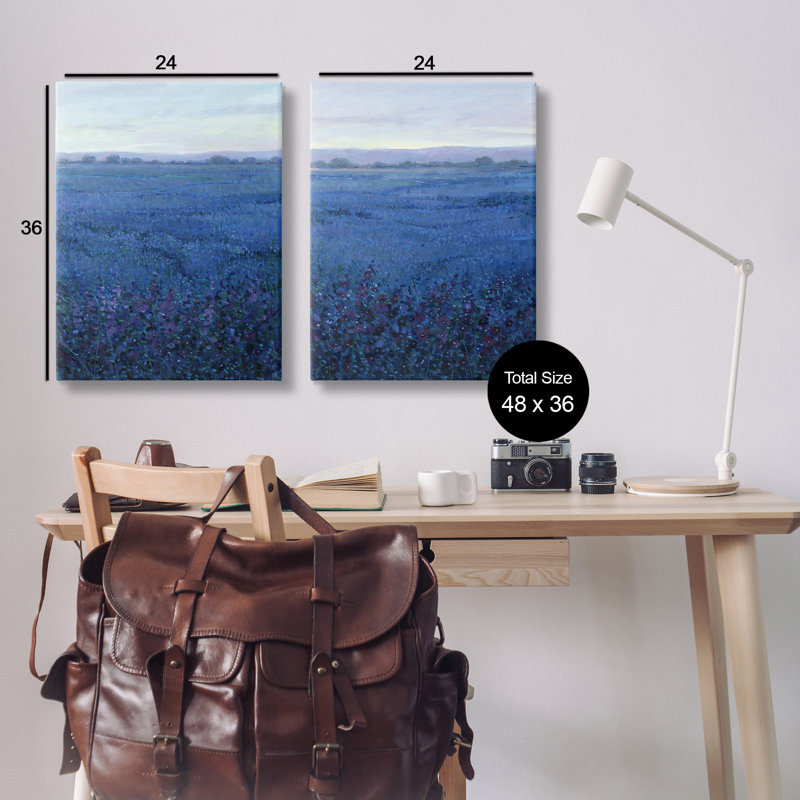 Ensemble de 2 toiles en fleurs par Tim Otoole, H 72 po x l 48 po