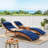 Rashara 74.8" Long Reclining Chaise Lounge Set with Cushions and Table-66112095