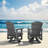 Plastic HDPE Resin Rocking Glider Chair Adirondack Swivel Outdoor Rocking Chair In Gray-124946147