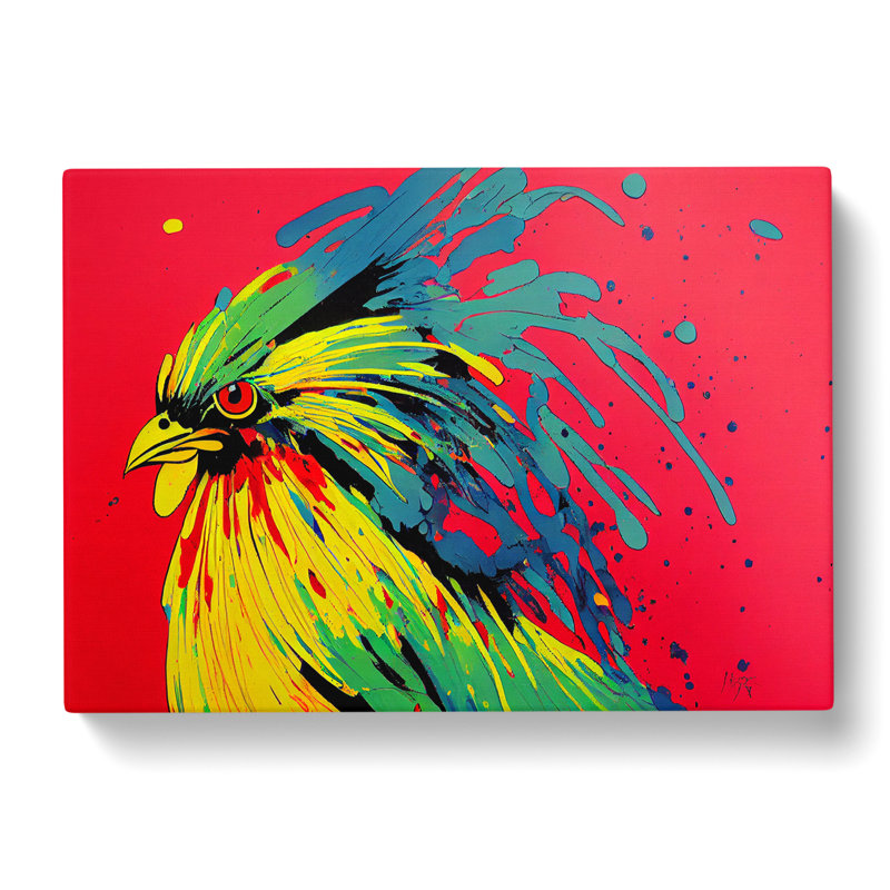 Rooster Splash Vol.1 Abstract - Wrapped Canvas, 40cm H x 60cm W x 3cm D