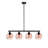 Elegant Pink and Black Chandelier, Metal Body, 31.5 x 5.9 x 31.5 Inches | 4 x E27 Socket (Max 40W) | Stylish Lighting for Living Room, Dining Room & Entryway | IP20 Rated | Bulb Not Included-1291340435-1291340441-1291340438