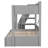 Twin over Full Bunk Bed with Storage Staircase, Trundle & Shelves – Space-Saving Kids Bed, Grey-1460537414