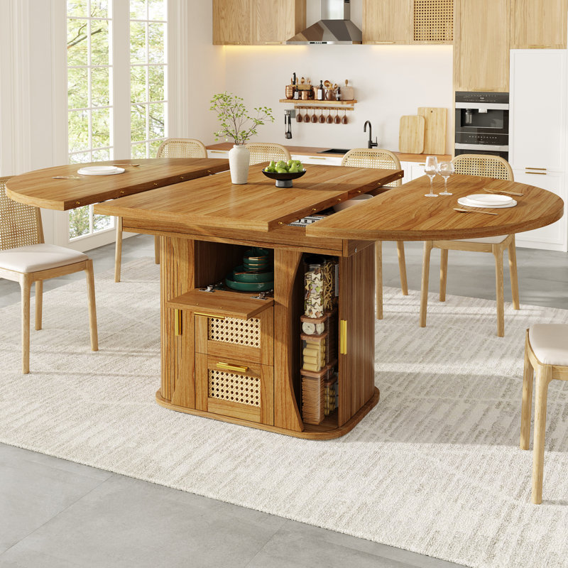 Extendable Dining Table, Brown