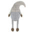 Figurine de gnome de Noël 7,5 po avec tresses grises et beiges