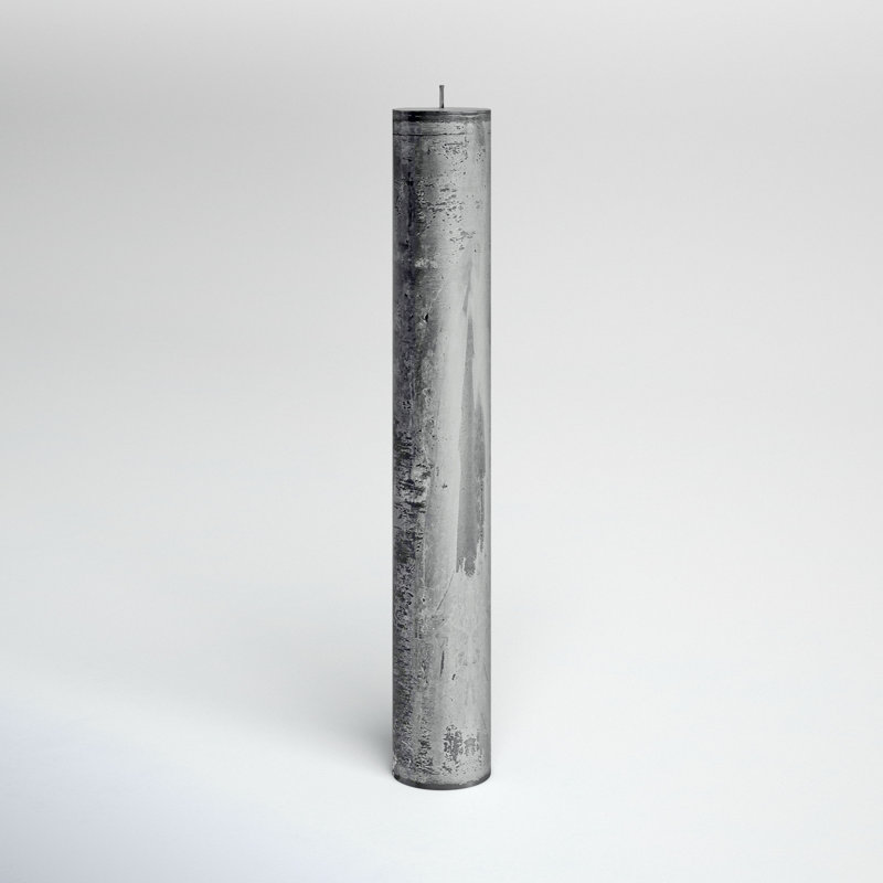 Unscented Pillar Candle, 27.5" H x 4" W x 4" D, Black
