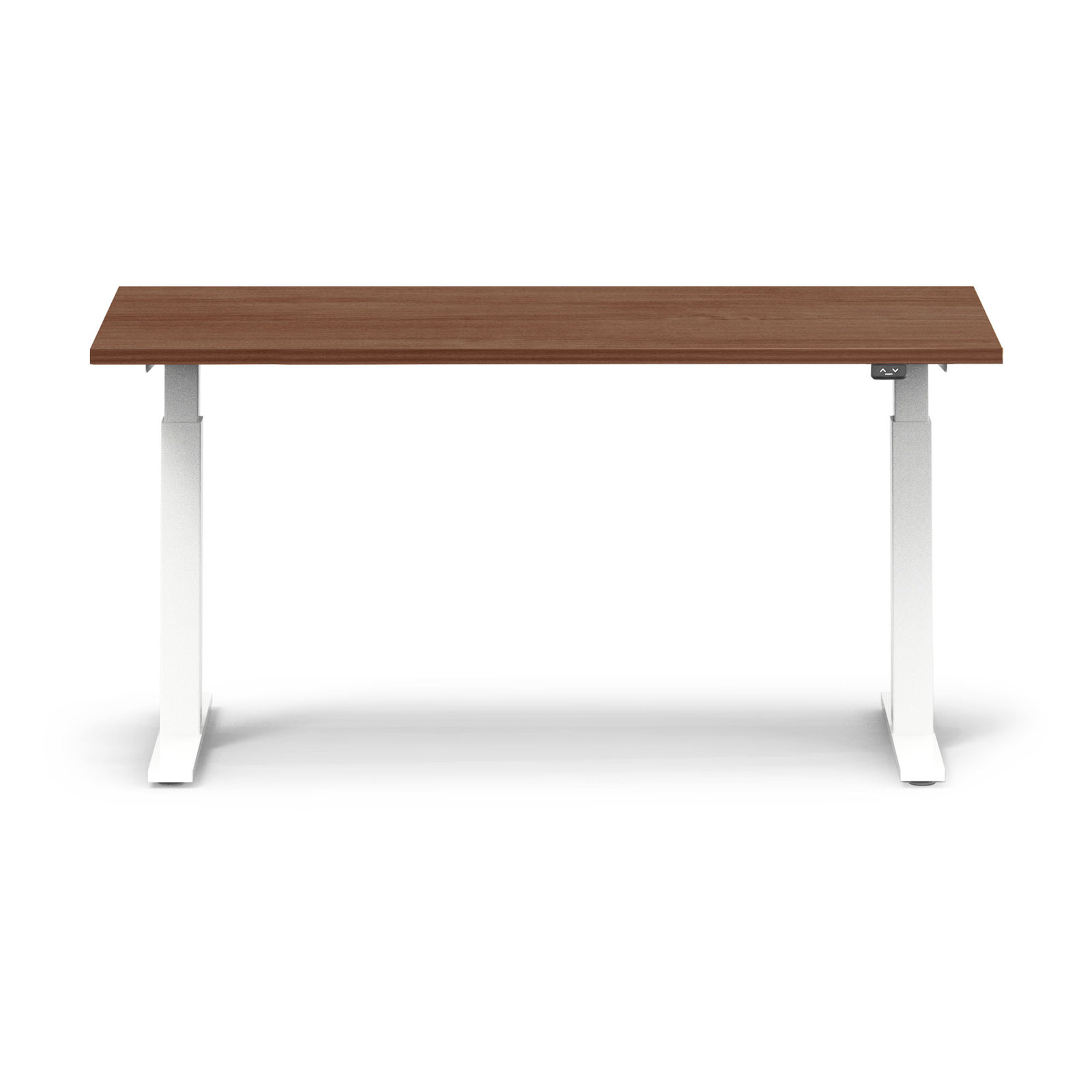 Series L 2S Adj Ht Sgl Desk, Walnut/White, 48" H x 30" W x 60" D