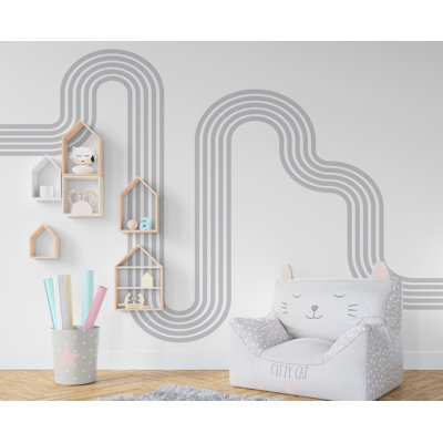 Rainbow Stripe Wall Decal Stripe Vinyl Sticker Nursery Wall Decor Kids Playroom Boys Room Wall Art Stripe Bedroom Mural Sticker 372RS