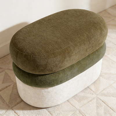 25.2"W Upholstered Ombre Ottoman
