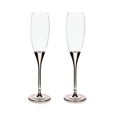 Celebrate Rosy Toasting Flutes