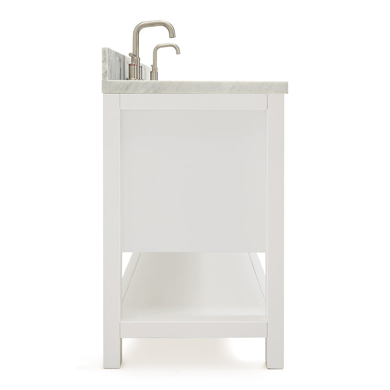 Bayhill 73'' W Double Vanity, White, Oval