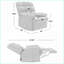 Fauteuils inclinables, fauteuil inclinable contemporain en microfibre de polyester vert avec chaise longue | Peu encombrant | Assemblage facile-1485050689