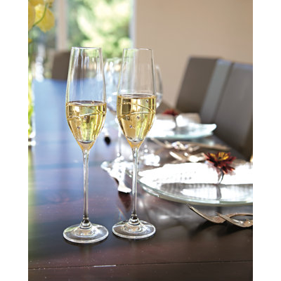7oz. Handmade Crystal Flute Set