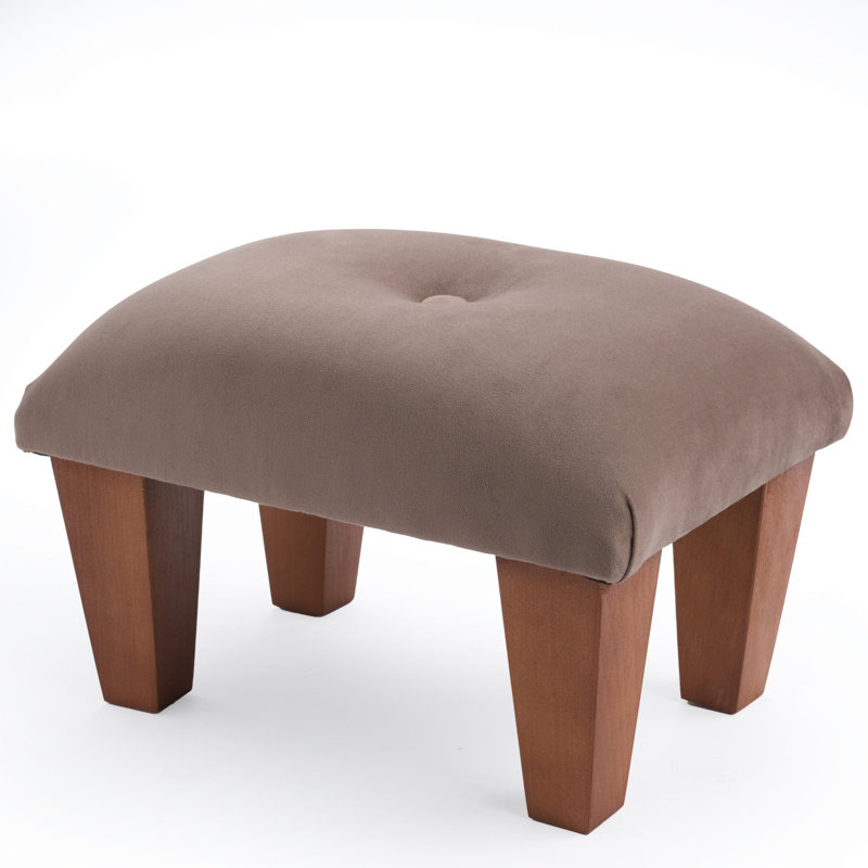 Coventry 38cm Wide Velvet Tufted Square Footstool Ottoman, Brown, Brown