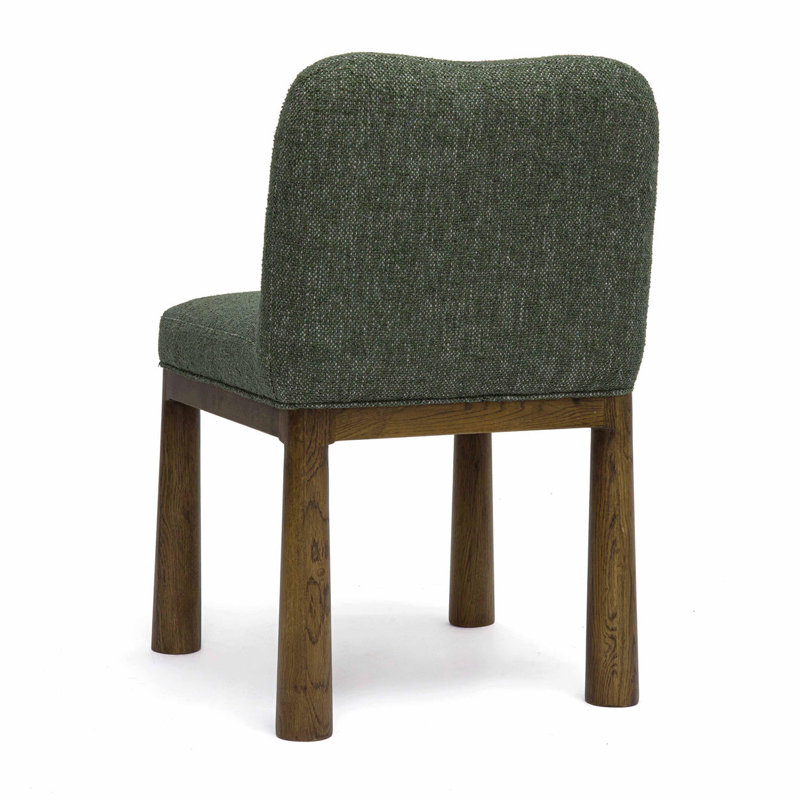Chaise de salle à manger en tissu Sara, Vert
