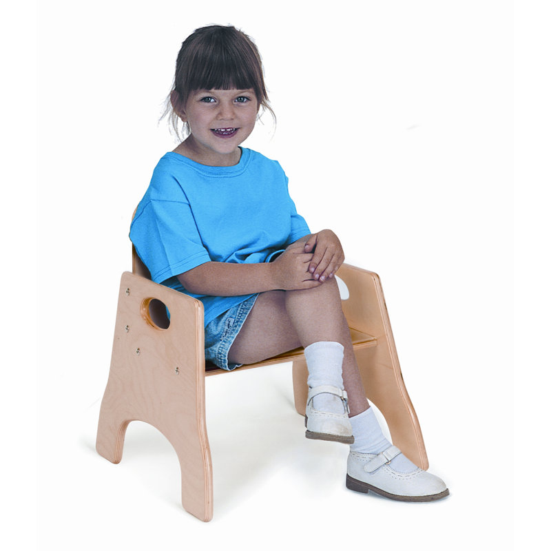 Birch Wood Stackable Toddler Chair with Arms