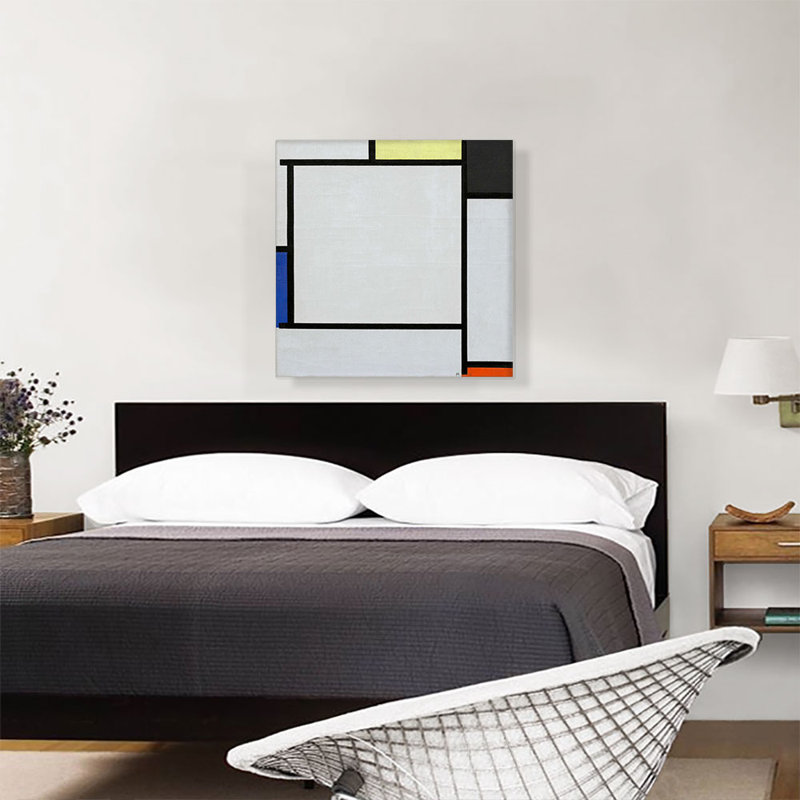 «Tableau 2 1922» par Piet Mondrian, reproduction d'art sur toile tendue, H 26 po x l 26 po x P 0,75 po