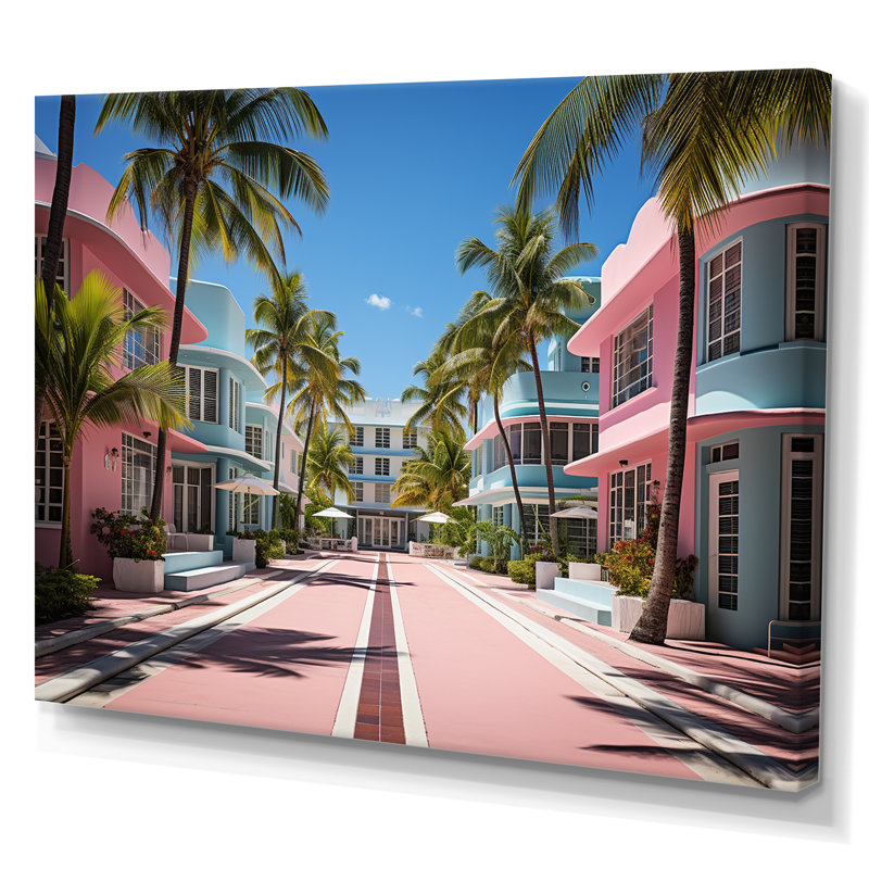 États-Unis Miami Resort Vibes, Toile tendue, H 12 po x l 20 po x P 1 po