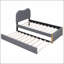 Lit plateforme tapissier avec pieds de soutien en bois et lit gigogne simple, durable et peu encombrant pour les chambres à coucher modernes-384037406-384037407