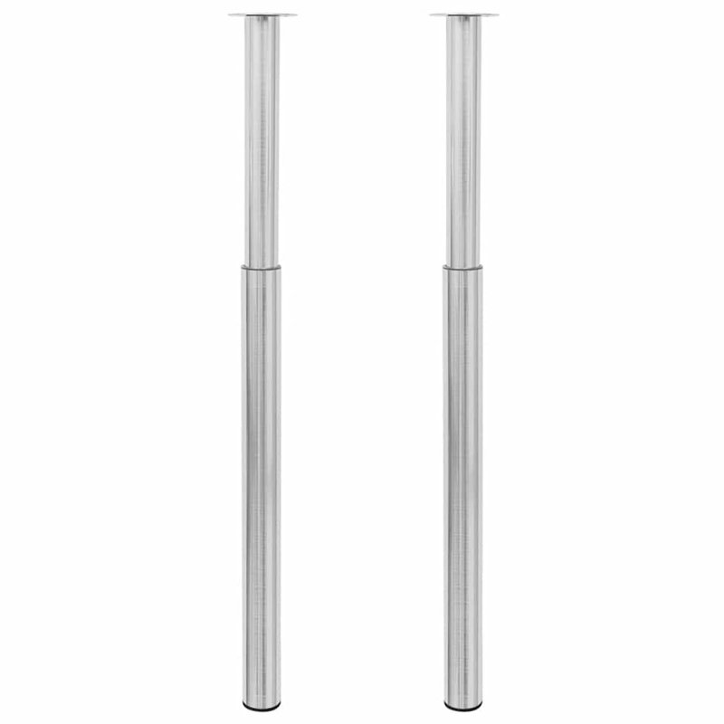 Ensemble de 2 pieds de table vidaXL en acier inoxydable , Nickel brossé