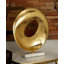 Sculpture géométrique en aluminium et métal avec base en marbre