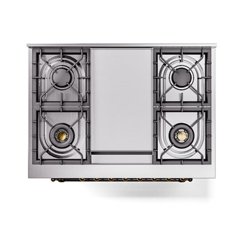 ILVE Nostalgie II Noblesse 36 po à double carburant, Graphite mat / bronze, Gaz naturel