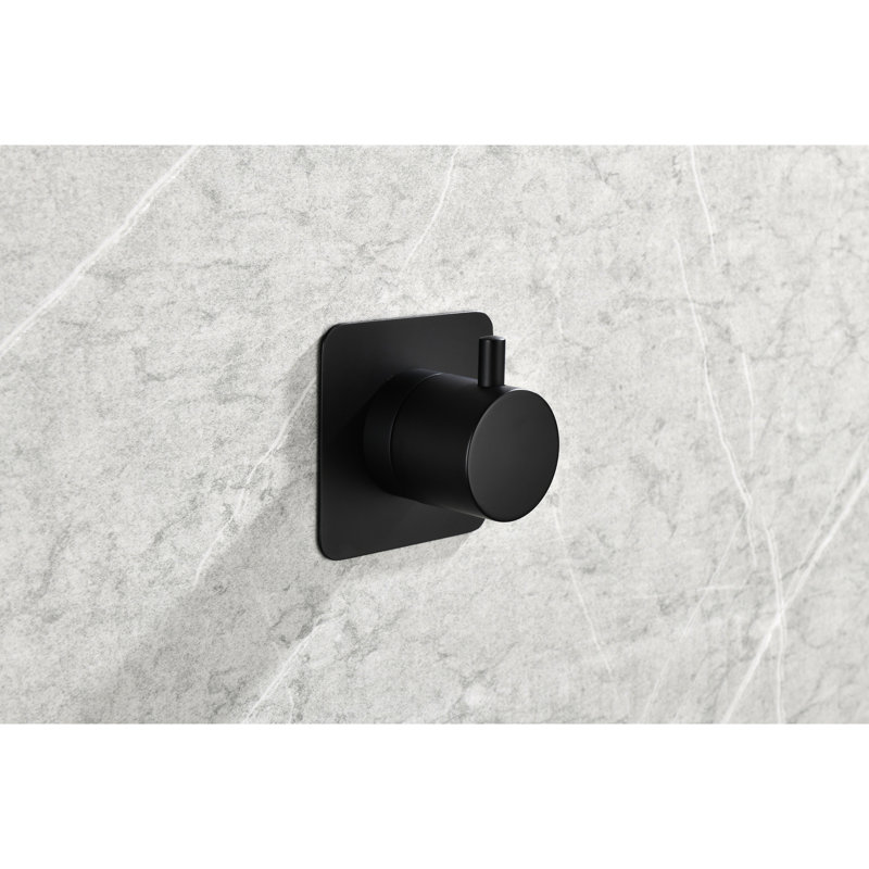 Contrôle de volume Master Shower 3/4 po - Poignée de robinet en laiton réglable en nickel brossé 3 pièces, Laiton