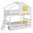 Bunk Bed With 2 Drawers, 1 Storage Box, 1 Shelf, Window And Roof-547494147