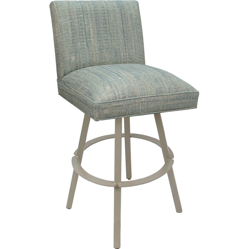 Tabouret de bar pivotant en métal avec structure en métal, Noir, noir, noir, noir, Beige, Counter Stool (26" Seat Height)