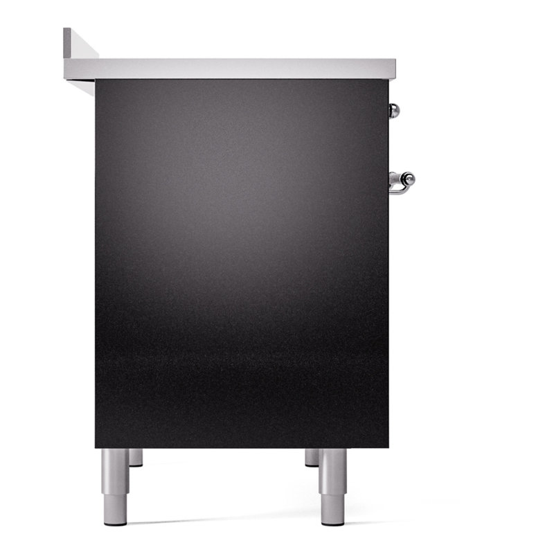 ILVE Nostalgie II 40 in Induction Range, Glossy Black/Chrome