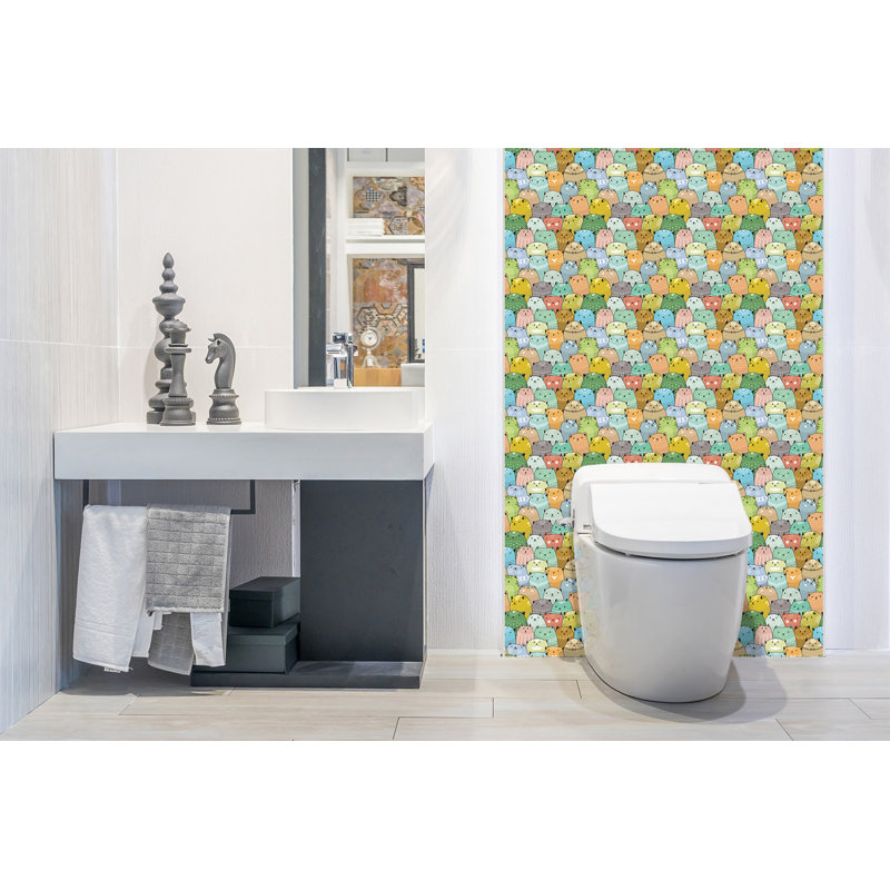 Wall Tiles Self Adhesive Vinyl Splashback Wall Stickers 39,37x19,68 Inch Sticker Tile Peel and Stick