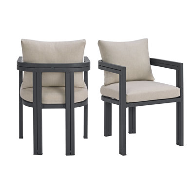Picket House Furnishings Fresca Dining Chair - Dark Grey And Olefin Beige (2 Per Carton) by Picket House Furnishings