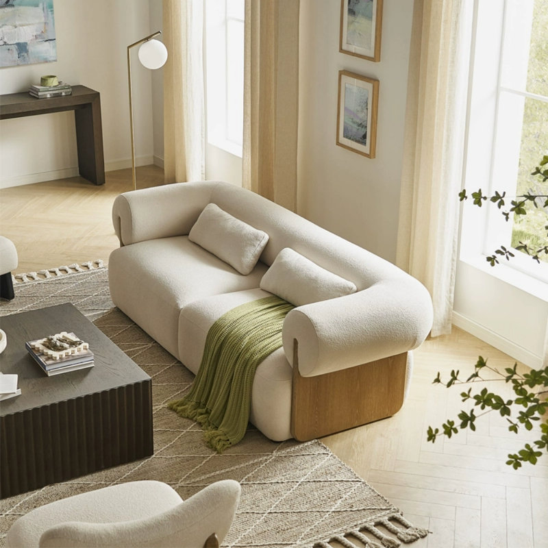 Simple Cream Style Off-white Sofa
