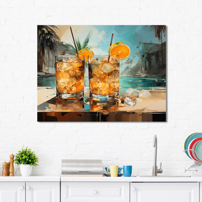 Pina Paradise Tropical Tan Cocktails III - Cocktails Wall Art